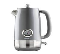 Daewoo Denver 1.5L Rapid Boil Kettle - Smoked Grey, 3000W Fast Boil, Temperature Gauge, 360° Base, Retro Vintage Design, Ideal for Home, Office, and Gifting