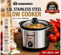 DAEWOO 1.5L STAINLESS STEEL SLOW COOKER