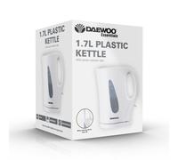 Daewoo 1.7L 2.2Kw Rapid Boil Kettle / 6 setting Toaster - White