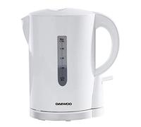 Daewoo 1.7L Electric Kettle - Fast Boil, Lightweight Plastic, 2200W Power, Auto Shut Off, Boil Dry Protection, White Jug Kettle for Home, Office, Dorm