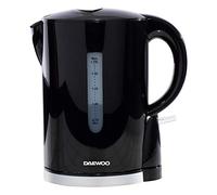 Daewoo SDA1682 1.7L 2200W Plastic Kettle - Black with Chrome Band, black