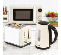 Cream 'Kensington' 1.7L 3KW Matching Jug Kettle and 2-Slice Toaster Set Combo Pack Daewoo Cream One Size