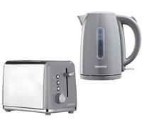 Daewoo 1.7L ‘Kensington’ Matching Jug Kettle And 2-Slice Toaster Set Pack In Grey Grey One Size