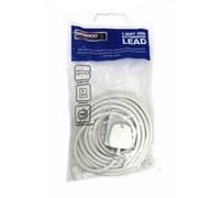 Daewoo-Electronics Extension Lead 1-Way UK 3-Pin 13A 250V 10 Metre Neon Power On Indicator White