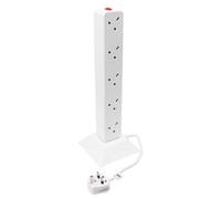 Daewoo 10 Gang 2-Sided Tower Socket Extension Lead Ten Outlet Power Strip With 2M Cable Cord