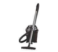 Daewoo 10L Wet & Dry Vacuum Cleaner - Compact Cylinder Vacuum with 1000W Motor, Telescopic Tube, Floor Tool & Crevice Nozzle for Home, Garage & Car Cleaning - Black