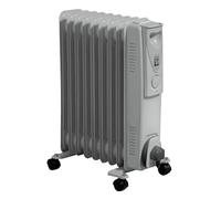 Daewoo 11-Fin Oil Filled Radiator 2500W With Thermostat For Large Rooms White