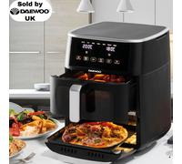 Daewoo 11L Electric Dual Air Fryer Oven Compact Double Drawer Large Twin Basket