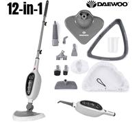Daewoo 12in1 Steam Mop Cleaner Hard Floor Handheld Clothes Garment Steamer Iron