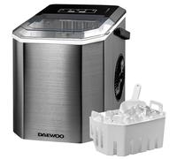Daewoo Ice Maker Machine, 12kg Daily Output, 1.2L Water Tank, Small or Large Cubes, Self-Cleaning Cycle, Portable Stainless Steel Countertop Ice Cube Maker