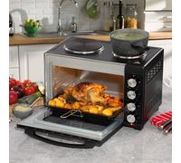 Daewoo 3000W 32L Electric Oven With Hot Plates, Black