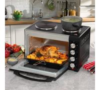 Daewoo 1500W 32L Electric Oven & 1000W & 600W Hot Plate Hobs 90-230 Degrees 60Min Timer