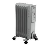 Daewoo 7 Fin Oil Filled Radiator 1500W Portable Electric Heater 3 Heat Settings White