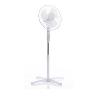 Daewoo 16 Inch Pedestal Fan With Clip On Base, 3 Speed Settings, Oscillation, adjustable tilt and height, with three blades and fan guard, ideal for all floor, Cooling For Bedrooms, Offices And More