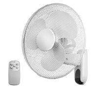 Daewoo 16" Wall Mounted Fan, Remote Control, 3-Speed Settings, Oscillation & Timer, Space-Saving Cooling for Home, Office, Gym & Garage, Quiet Operation