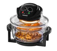 Daewoo 17L Halogen Air Fryer Oven with Extender Ring, 2025 Model - Large Family Capacity, Self-Cleaning, Adjustable Temp & Timer, Includes Racks, Mesh Baskets, Tongs & Accessories