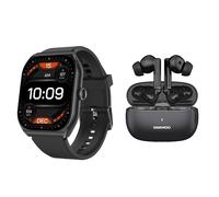 Daewoo 2 Pcs 'active Plus' Smart Watch & Bluetooth True Wireless Earphones In Black Black