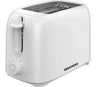 Daewoo 2 Slice Toaster 750W Variable 6 Browning Control Reheat Defrost White NEW