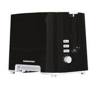Daewoo 2 Slice Toaster - Black, Compact, Variable Browning Control, Defrost, Reheat, Cancel Functions, Removable Crumb Tray, Ideal for Home, Student, Office Kitchens