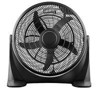 Daewoo 20 Inch Floor Fan, High Velocity, Portable With Carry Handles, Tilt Up And Down, 3 Speed Settings, Sturdy Base With Feet, 5 Blades, Fan Guard, Plastic, Black, For All Floors