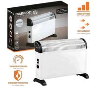 Daewoo 2000W Convector Heater | 3 Settings Thermostat | Fast UK Warmth
