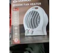 DAEWOO 2000W FAN HEATER. Thermostatic Control, 2 Heat Setting Carrying Handle