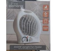 Portable Flat / Upright 2000W Electric Fan Heater