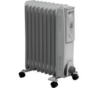 Daewoo Oil Filled Radiator 2000W 9 Fin Portable Heater Adjustable Thermostat White