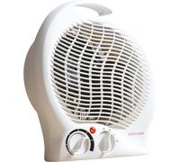 Daewoo 2000W White Fan Heater 2 Heat Settings Auto Safety Cut Out w Carry Handle