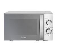 Daewoo Manual Microwave, 800W, 20L Capacity, Silver, 25.8H x 43.9W x 35.7D cm, 5 Power Levels, Kitchen Countertop, Extended 3-Year Warranty