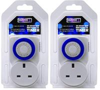 Daewoo 24 Hour Mini Manual Programmable Timer (Pack of 2)