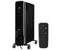 DAEWOO 2500W Oil Filled Radiator - 11 Fin Design, LED Display, Digital Timer & Remote Control - Black, HEA1891G