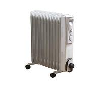 Daewoo 11-Fin Oil Filled Radiator 2500W With Thermostat For Large Rooms White