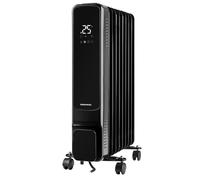 Daewoo 2Kw Oil-Filled Radiator, 9-Fin, Led Display & Remote In Black Black One Size