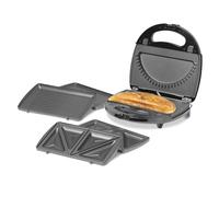 Daewoo 3-in-1 Sandwich, Panini & Crimp Maker 750W, Interchangeable Non-Stick Plates with Cook & Power Indicators, Easy Clean And Compact Design