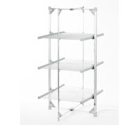 Daewoo 3 Tier Foldable Electric Heated Clothes Airer, Silver
