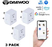 Daewoo WiFi Smart Plug Adaptor Pack of 3, White