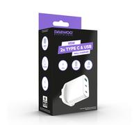 Daewoo 45W 2x USB-C & USB-A White Wall Charger Plug Socket Adaptor