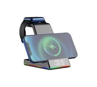 Daewoo Wireless Charger, 5-In-1 Foldable Wireless Charger Stand, Qi Certified, Fast Charge, Supports Apple, Samsung And QI Enabled Phones And Earphone For Home And Travel