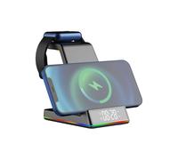 Daewoo Wireless Charger, 5-In-1 Foldable Wireless Charger Stand, Qi Certified, Fast Charge, Supports Apple, Samsung And QI Enabled Phones And Earphone For Home And Travel