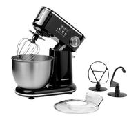 Daewoo 5L 1000W Stand Mixer With Whisk & Splashguard In Black Black