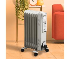 Daewoo 7 Fin Oil Filled Radiator 1500W Portable Electric Heater 3 Heat Settings