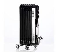 Daewoo 7 Fin Oil Filled Radiator HEA1816 1500W Portable Electric Heater With Dial Control Adjustable Temperature 3 Power Settings Black…