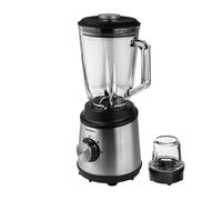 Daewoo 800W 1.5L Glass Jug Blender & Grinder, Stainless Steel