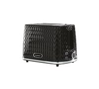 Daewoo 800W 'argyle' 2 Slice Toaster With Defrost, Reheat & Cancel Functions In Black Black One Size