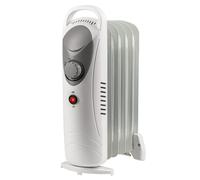 Mini 6 Fin 800w Oil Filled Radiator Portable Electric Heater Thermostat White
