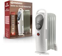 Mini 6 Fin 800w Oil Filled Radiator Portable Electric Heater Thermostat White