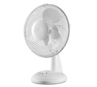 Daewoo 9 Inch Desk Fan, With Oscillation, Tilt Up And Down, 2 Speeds, 3 Blades, Non Tilt Base, Cooling For Bedrooms, Offices And More, White