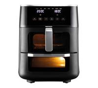 Daewoo Actuate Air Fryer Dual Drawer 11 Litre Space Saving Split Design Black Black