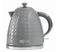 Daewoo Argyle Collection, 1.7L, Electric Kettle With Removable Lid and Filter For An Easy Clean, Auto Shut Off And Power Indicator For Safety, Grey